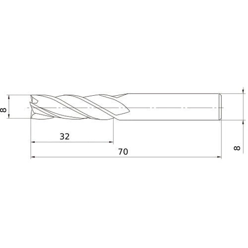MS4JCD0800 CARBIDE ENDMILL