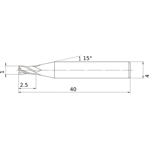 MS4MCD0100 CARBIDE ENDMILL