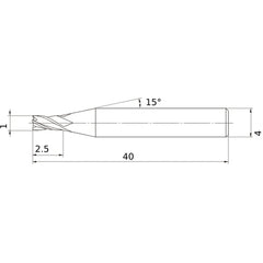 MS4MCD0100 CARBIDE ENDMILL