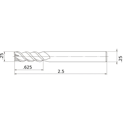 MSMHZDD1/4 CARBIDE ENDMILL