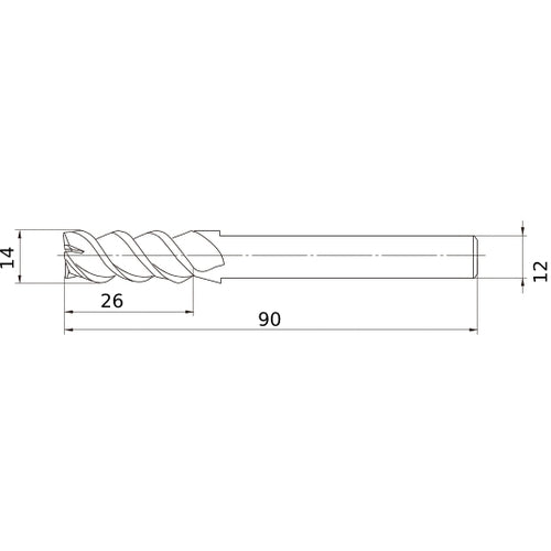 MSMHZDD1400 CARBIDE ENDMILL