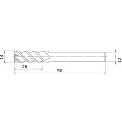 MSMHZDD1400 CARBIDE ENDMILL