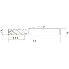 MSMHZDD3/4 CARBIDE ENDMILL