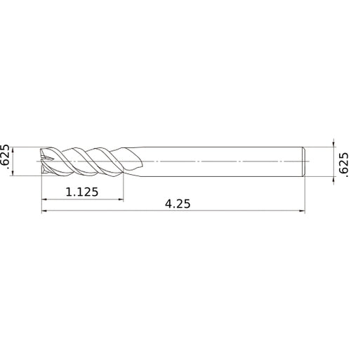 MSMHZDD5/8 CARBIDE ENDMILL