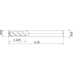 MSMHZDD5/8 CARBIDE ENDMILL