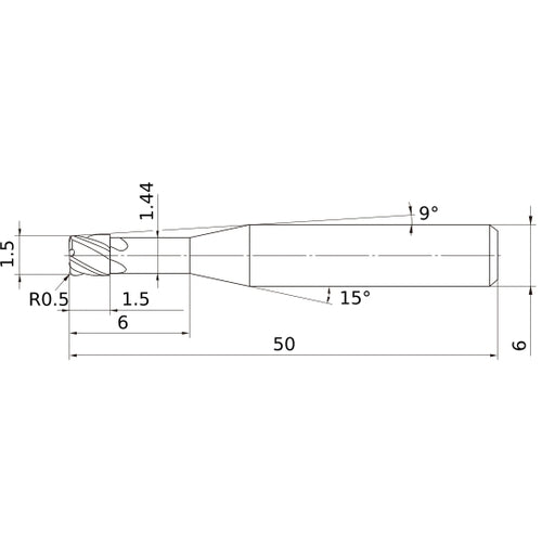 VCPSRBD0150N06R05 CARBIDE ENDMILL