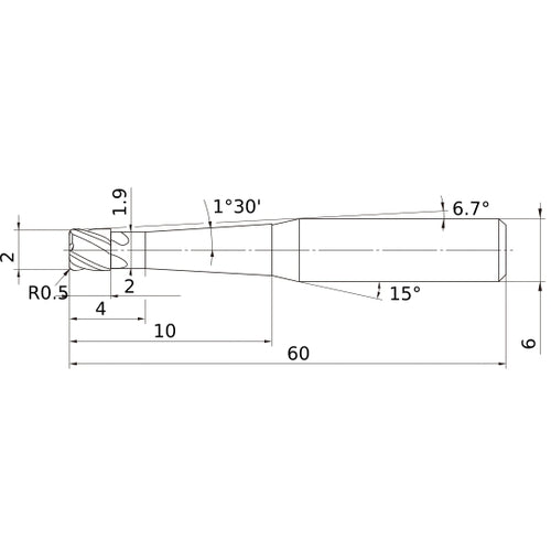 VCPSRBD0200N04L10R05 CARBIDE ENDMIL