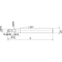VF2SBD3/16 CARBIDE ENDMILL
