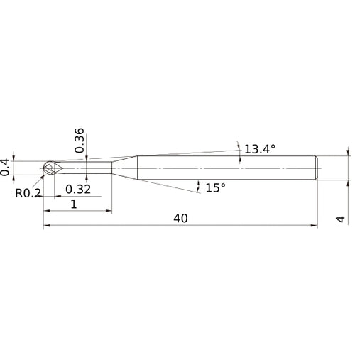 VF2XLBSR0020N010 SOLID CARBIDE EM