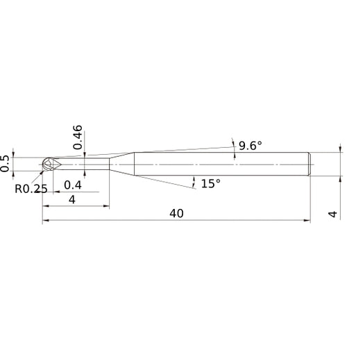 VF2XLBSR0025N040 SOLID CARBIDE EM