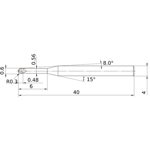 VF2XLBSR0030N060 SOLID CARBIDE EM