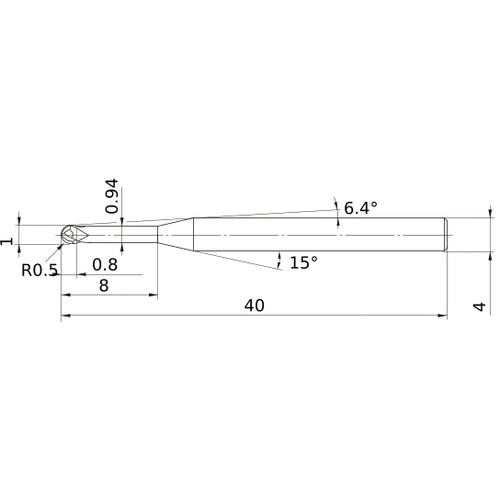 VF2XLBSR0050N080 SOLID CARBIDE EM