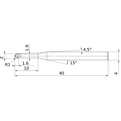 VF2XLBSR0100N100 SOLID CARBIDE EM