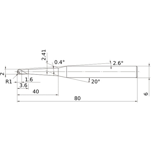 VF3XBR0100T0024L040 SOLID CARB EM