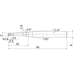 VF3XBR0250T0054L035 SOLID CARB EM