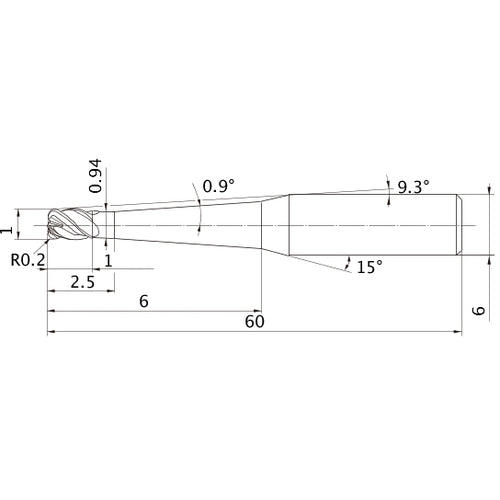 VFHVRBD010R02N006T09 SOLID CARB EM