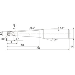 VFHVRBD015R03N010T09 CARBIDE ENDMIL