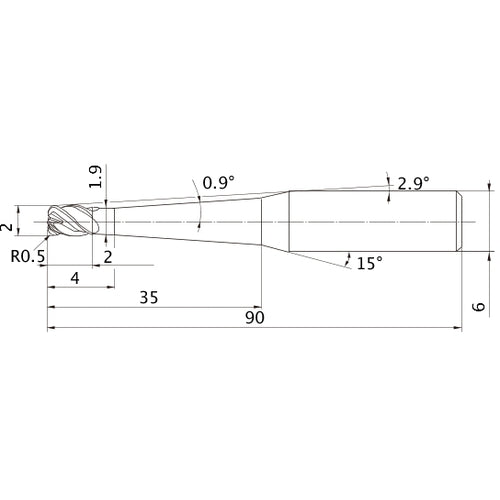 VFHVRBD020R05N035T09 SOLID CARB EM