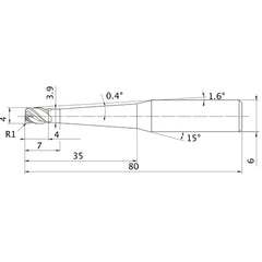 VFHVRBD040R10N035T04 CARBIDE ENDMIL