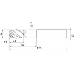 VFHVRBD1200R30N060 CARBIDE ENDMILL
