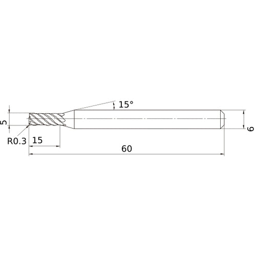 VFMDRBD0500R030 SOLID CARBIDE EM