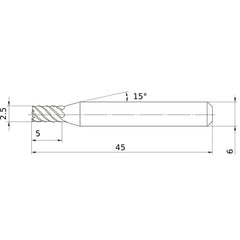 VFSDD0250 SOLID CARBIDE EM