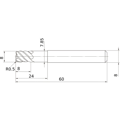 VFSDRBD0800R050 SOLID CARBIDE EM