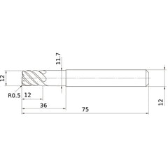 VFSDRBD1200R050 SOLID CARBIDE EM