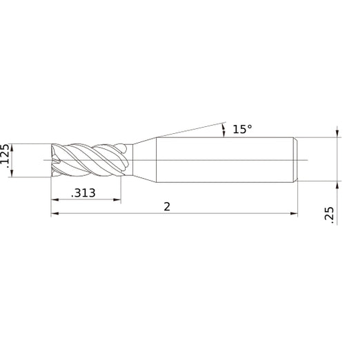 VQMHVD1/8 CARBIDE ENDMILL