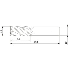 VQMHVD1200S10 CARBIDE ENDMILL