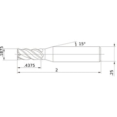 VQMHVD3/16 CARBIDE ENDMILL