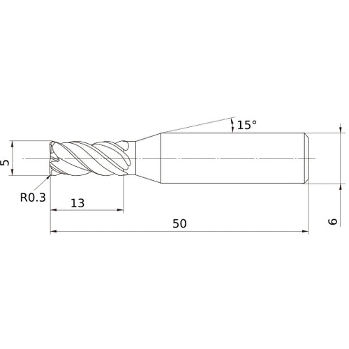 VQMHVRBD0500R030 CARBIDE ENDMILL