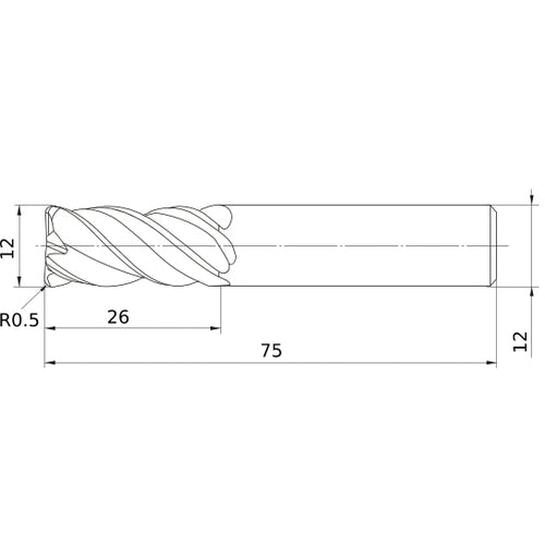 VQMHVRBD1200R050 CARBIDE ENDMILL