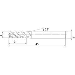 VQMHZVD0100 CARBIDE ENDMILL