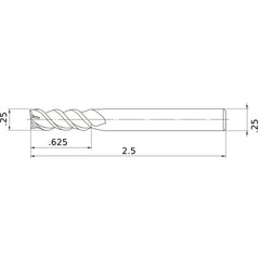 VQMHZVD1/4 CARBIDE ENDMILL