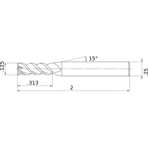 VQMHZVD1/8 CARBIDE ENDMILL