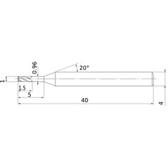VQXLD0100N050 CARBIDE ENDMILL
