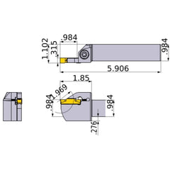 GYPR2525M00-K25 TURNING HOLDER