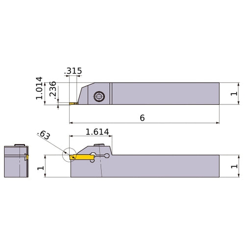 GYQLUS16D00-J08 TURNING HOLDER