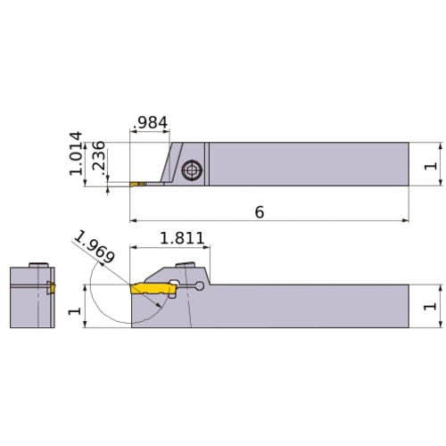 GYQLUS16D00-J25 TURNING HOLDER