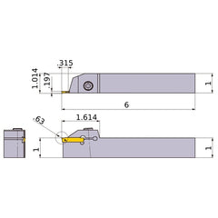 GYQRUS16D00-H08 TURNING HOLDER