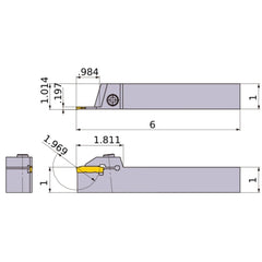 GYQRUS16D00-H25 TURNING HOLDER
