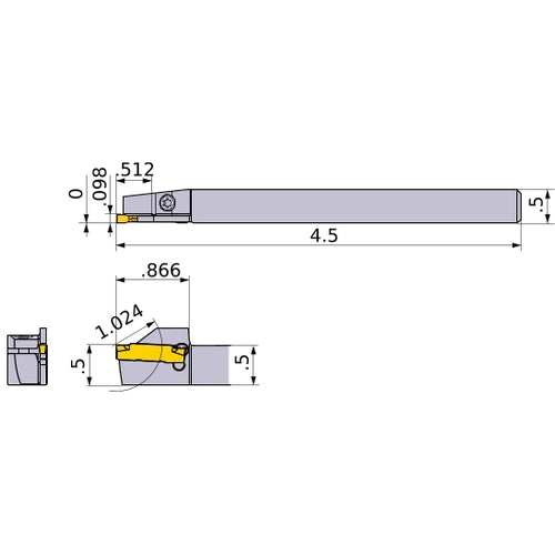 GYSLUS08B00-E13 TURNING HOLDER