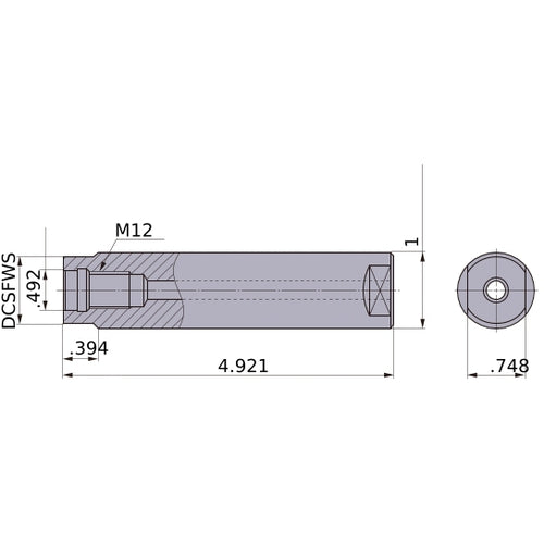 SCU16M12S125SW INDEXABLE END MILL