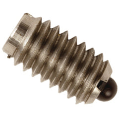 End Force Spring Plunger - 1.5 lbs Initial End Force, 40.75 lbs Final End Force (8–32 Thread) - Americas Industrial Supply