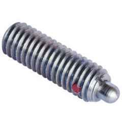 End Force Spring Plunger - 10.5 lbs Initial End Force, 25.5 lbs Final End Force (5/8″–11 Thread) - Americas Industrial Supply