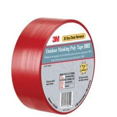 List 5903 50" x 60 yds Outdoor Masking Poly Tape - Red - Americas Industrial Supply