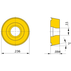 RCMT 0602M0 standard UE6110, 2.38 mm Thick, 6 mm Inscribed Circle, Turning Indexable Insert