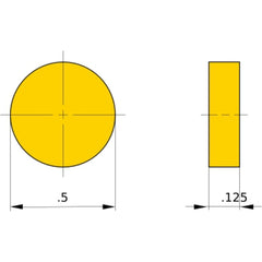 RNGN 42 flat_top MBS140, 3.18 mm Thick, 12.7 mm Inscribed Circle, Turning Indexable Insert