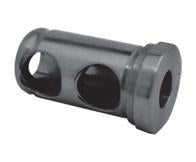 Type J Tool Holder Bushings - Part #  TBJ-07-0375-B - (OD: 3/4") (ID: 3/8") (Center Hole Distance: 13/16"   &   Shoulder to Center of First Hole: 3/8"  ) (# of Holes: 2 & Hole Size: 3/8") (Length Under Head: 1-1/2") - Americas Industrial Supply